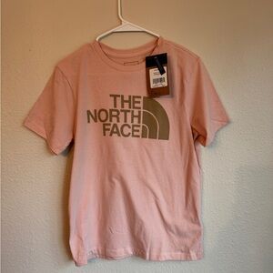 NWT - The North Face Logo Light Pink T Shirt Size S